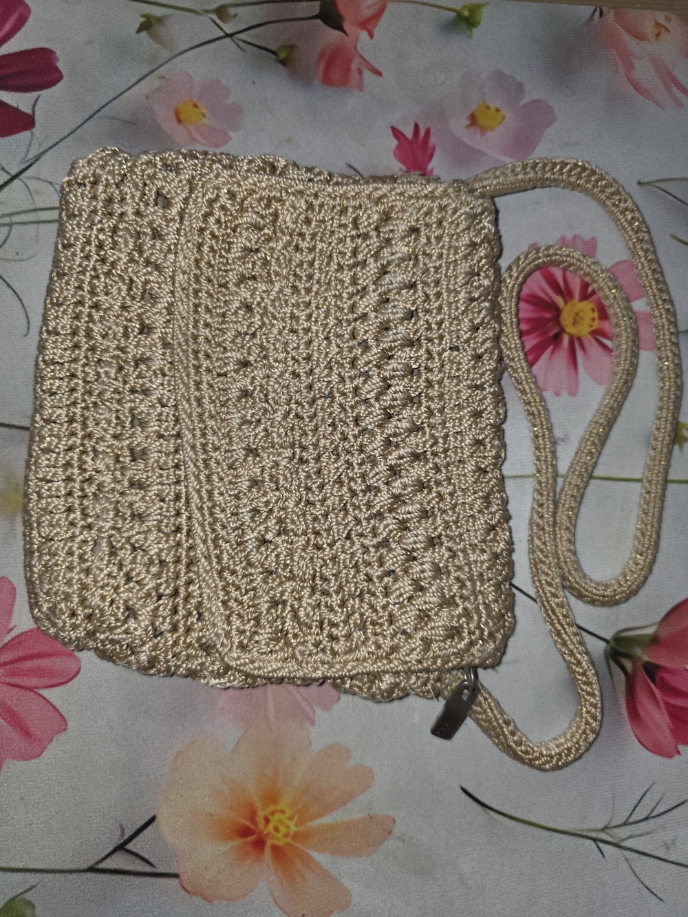 The Sak Gold Woven Mini Crossbody